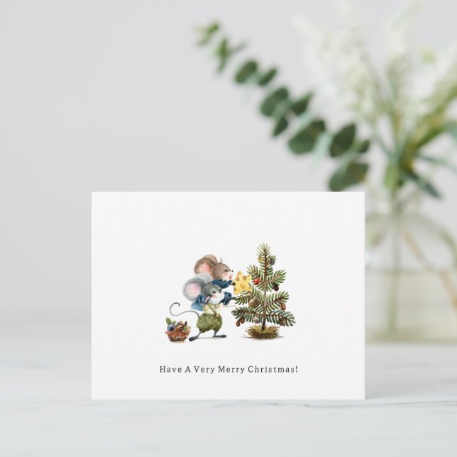 Postale Carte (10,8 x 14,2 cm) - Deux petites souris de No (Debout devant)