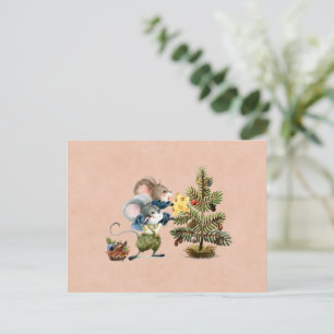 Postale Carte (10,8 x 14,2 cm) - Double petit Mice