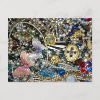 Postale carte à bijoux