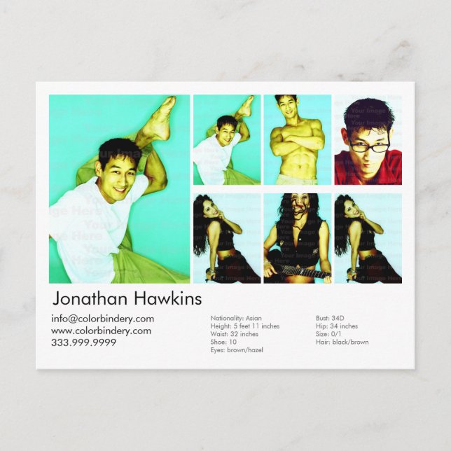 Postale Carte Acteur/Modèle (Devant)