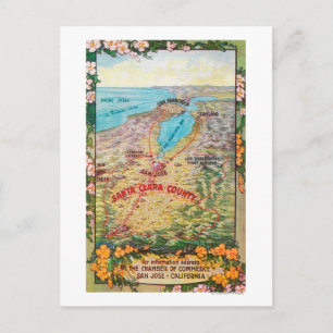 Postale Carte aérienne du comté de Père Noël Clara
