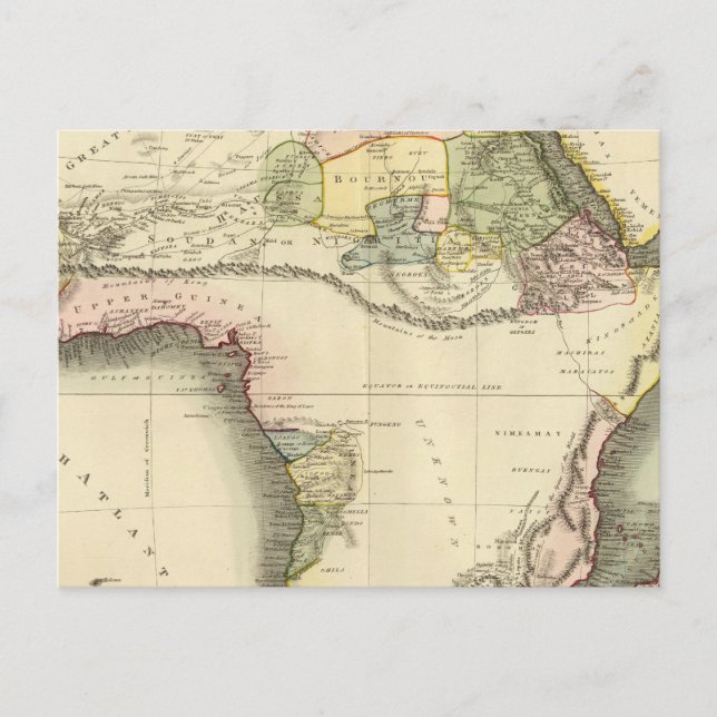 Postale Carte Afrique (Devant)