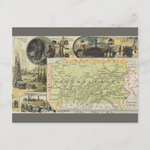 Postale Carte ancienne de Pennsylvanie