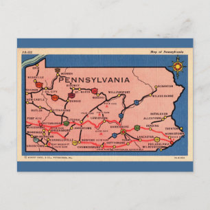Postale Carte ancienne de Pennsylvanie 