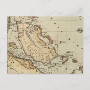 Postale Carte ancienne des Bahamas (1823)