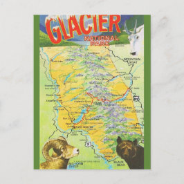 Postale Carte ancienne du parc national de Glacier