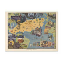 Carte ancienne L'aventure de Robinson Crusoé vous 