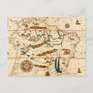 Postale Carte antique d'Amérique du Sud