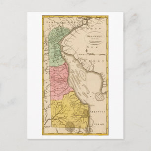 Postale Carte antique de 1815 du Delaware sur carte postal