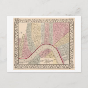 Postale Carte antique de 1868 de La Nouvelle-Orléans