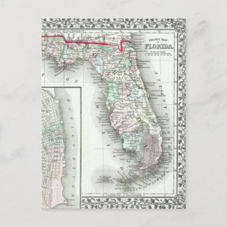 Postale Carte antique de Floride & Mobile, Alabama