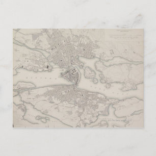 Postale Carte antique de Stockholm, Suède