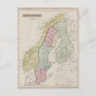 Postale Carte antique de Suède