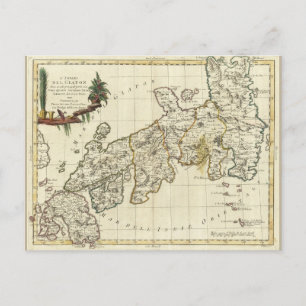 Postale Carte antique du Japon de 1785