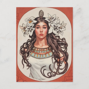 Postale Carte Art Nouveau La Princesse Lointaine