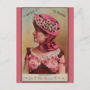 Postale Carte artistique de Grenat d'époque victorienne