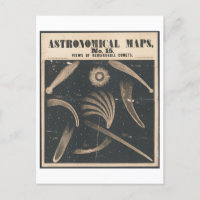 Carte astronomique Vue de l'espace de comètes rema