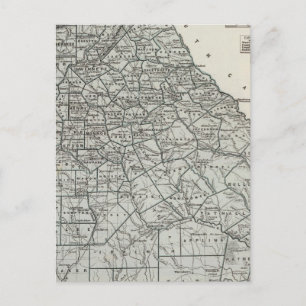 Postale Carte atlas de Géorgie