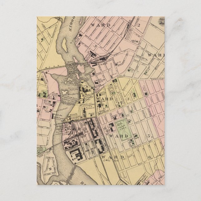 Postale Carte Auburn, Lewiston (Devant)