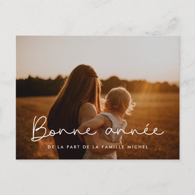 Postale Carte avec photo Bonne année (Devant)