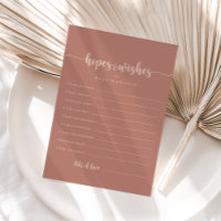 Carte Baby shower Terracotta