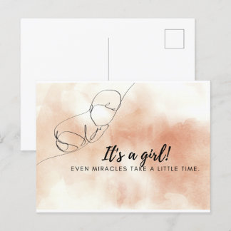 Postale Carte bébé prématurée