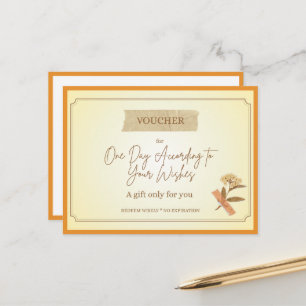 Postale Carte cadeau drôle 'Un Jour'