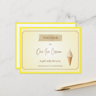 Postale Carte cadeau drôle 'Une glace'