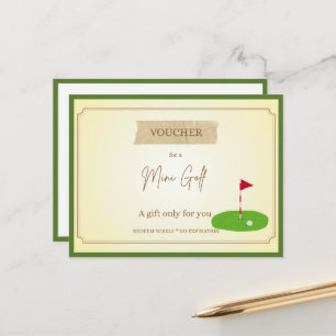 Postale Carte cadeau 'Mini Golf' drôle