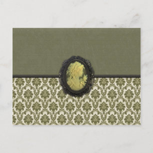 Postale Carte Camion et tissu vintage