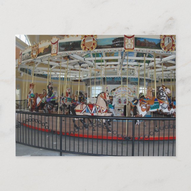 Postale Carte Carousel antique (Devant)