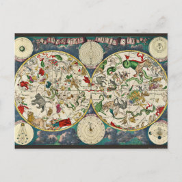 Postale Carte céleste Carte des étoiles Astronomie Vintage