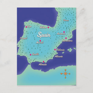 Postale Carte Classique d'Espagne