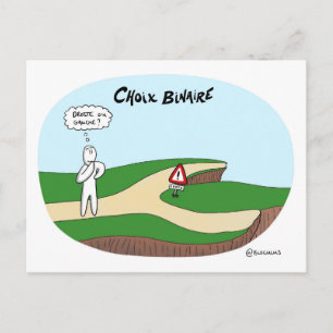 Postale Carte coaching « Choix binaire »