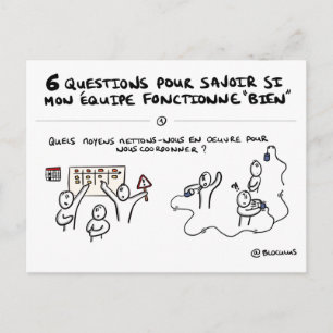 Postale Carte coaching d'équipe "1/6 : Coordination"