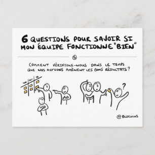 Postale Carte coaching d'équipe "5/6 : Suivi des actions"
