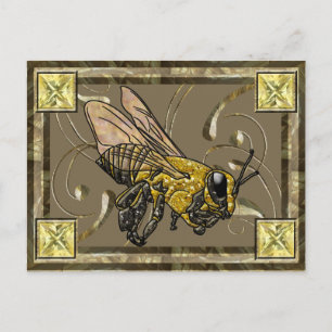 Postale Carte Collecteur d'abeille miel
