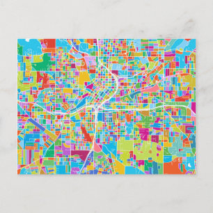 Postale Carte colorée Atlanta
