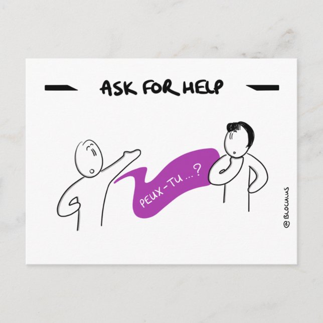 Postale Carte Core Protocol : Ask For Help (Devant)