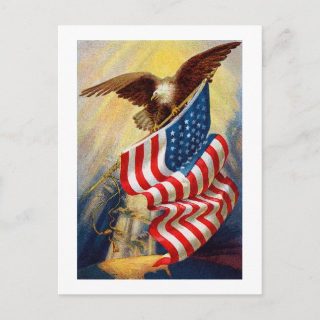 Postale Carte d'aigle patriotique (Devant)