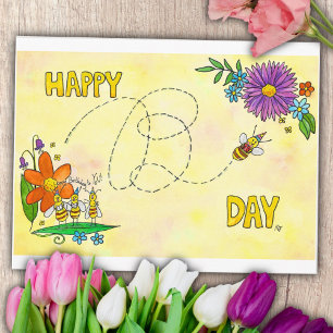 Postale Carte d'anniversaire Abeilles par Nicole Janes