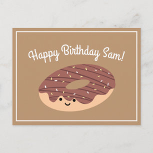 Postale Carte d'anniversaire au chocolat marron