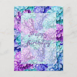 Postale Carte d'anniversaire aux magnifiques fleurs d'hort
