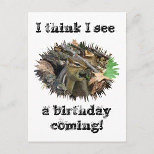 Postale Carte d'anniversaire Chipmunk oriental