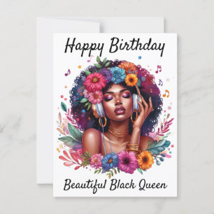 Postale Carte d'anniversaire de femme noire