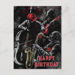 Postale Carte d'anniversaire de la musique jazz