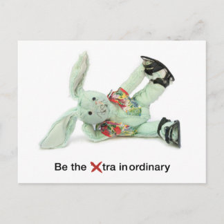 Postale Carte d'anniversaire de lapin amusante. Être extra