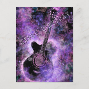 Postale Carte d'anniversaire de musique de guitare rock