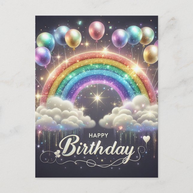 Postale Carte d'anniversaire élégante (Devant)