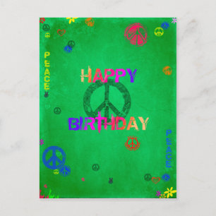 Postale Carte d'anniversaire hippie heureuse